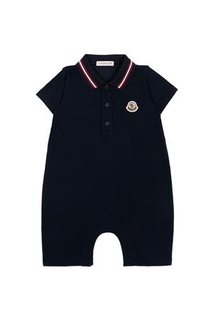 Cotton piquet romper with tricolour hem MONCLER KIDS | L19518L000068496F778